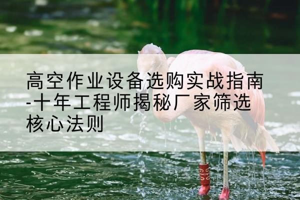 富川剪叉式升降机厂家-高空作业设备选购实战指南-十年工程师揭秘厂家筛选核心法则