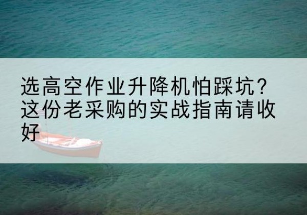 富川高空作业升降机厂家推荐-选高空作业升降机怕踩坑？这份老采购的实战指南请收好